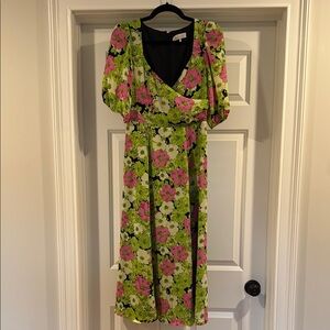 WOMENS size XS WAYF Floral V-Neck Dress